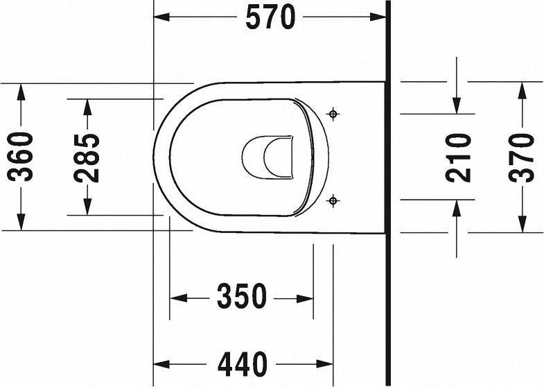 Подвесной унитаз Duravit ME by Starck Rimless 45290900A1 безободковый с сиденьем микролифт