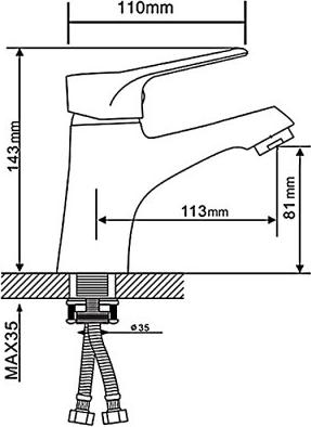 Смеситель для раковины Gappo Vantto G1036