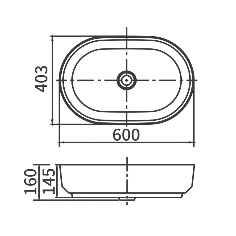 Раковина накладная Arrow AP41025D-9 белый