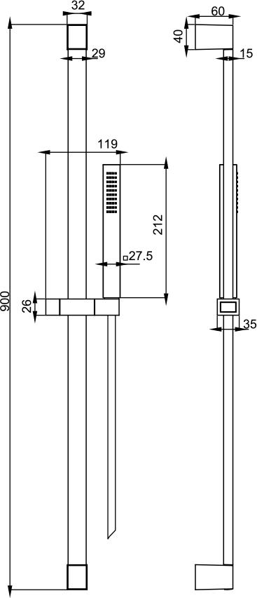 Душевой гарнитур Fima Carlo Frattini Sliding Rail F2443CR