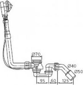 Слив-перелив для ванны Ideal Standard K7812AA, белый/хром