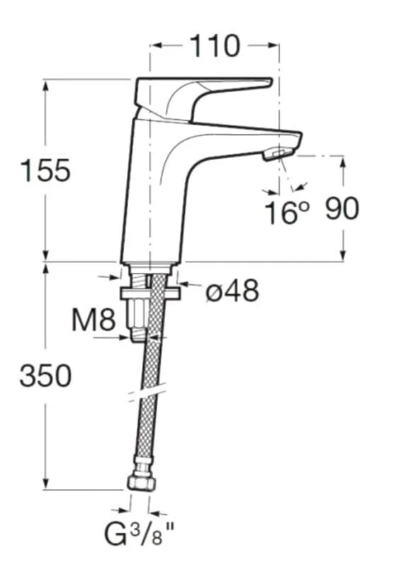 Смеситель для раковины Roca 75A3290C0M хром