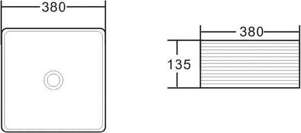 Раковина накладная 38 см Belbagno BB1407