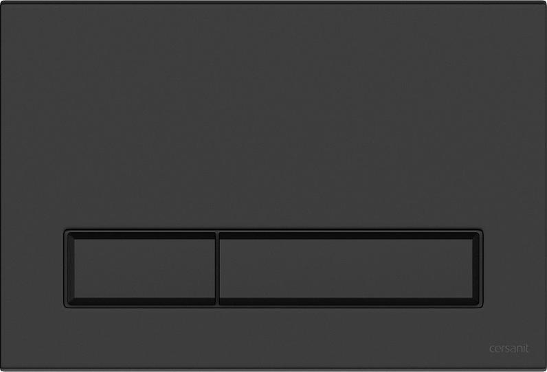 Кнопка Cersanit Blick 64115, пластик черный матовый