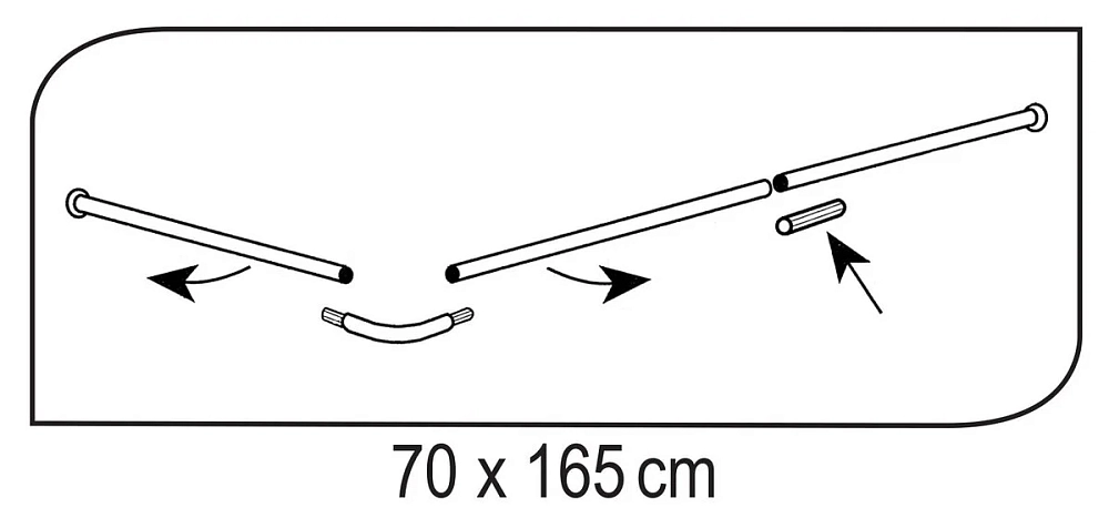 Карниз для ванной Ridder 59501 белый