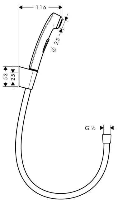 Душ гигиенический Hansgrohe Logis 71606000/32129000/27454000/13620180 хром