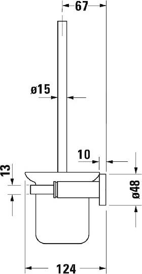 Ёршик подвесной Duravit D-Code 0099271000 