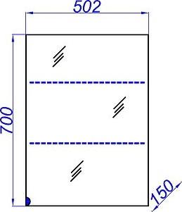 Шкаф-зеркало 50,2 см Aqwella MC.04.05, белый