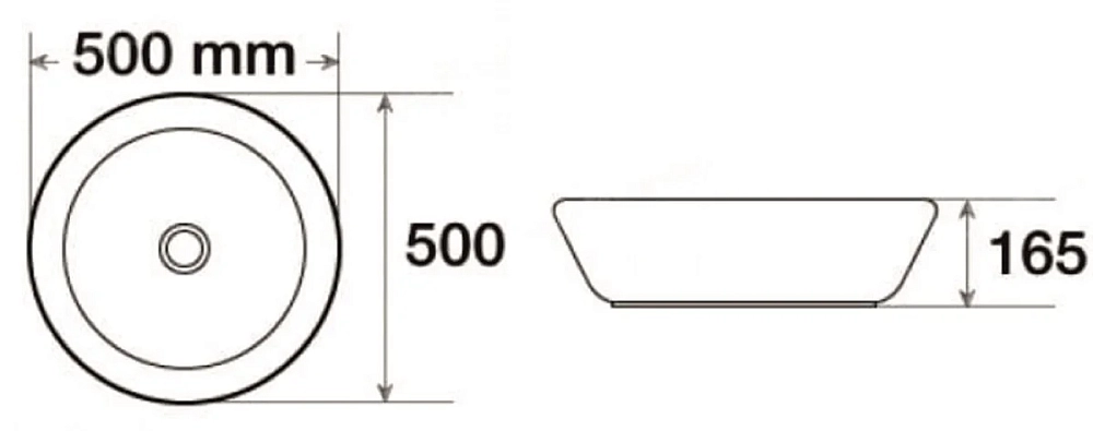 Раковина накладная SantiLine SL-1064 белый