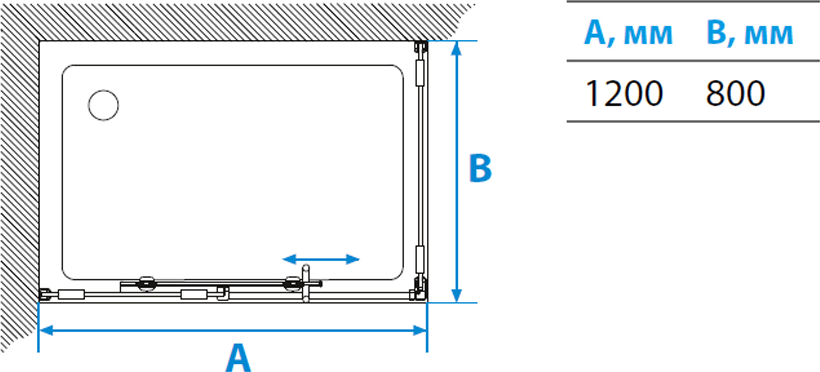 Душевой уголок Aquaton Ritsa 120x80 см 1AX001SSXX000, левый