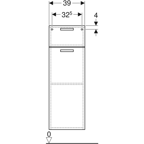 Шкаф 39 см Geberit Renova Plan 879010000, белый