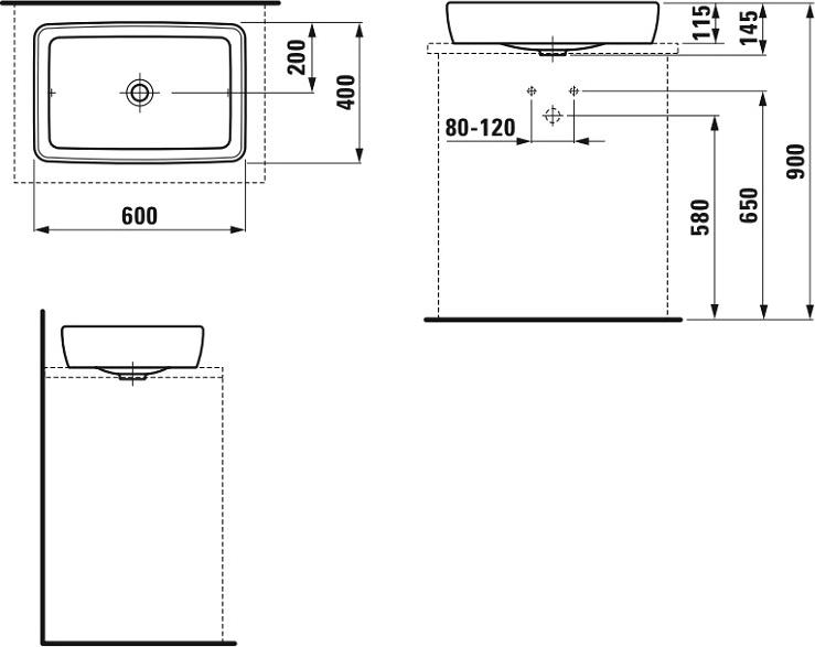 Раковина Laufen Pro 8.1695.2.000.112.1 60 см