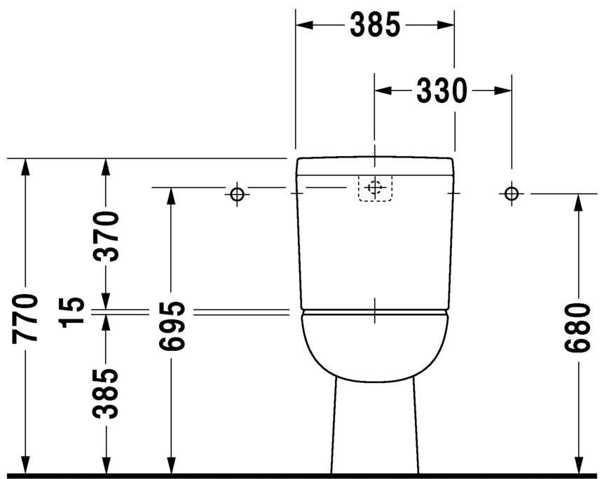 Напольный унитаз Duravit D-Code 21110100002 с бачком 0927000004 подключения справа или слева