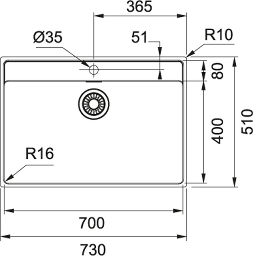 Кухонная мойка 73 см Franke Maris MRX 210-70 TL 127.0525.286, нержавеющая сталь