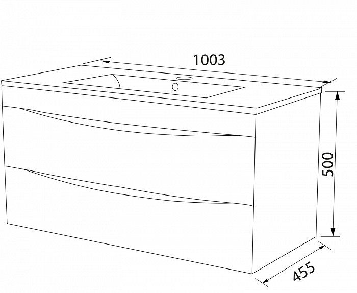 Тумба с раковиной Iddis Cloud CLO10W1i95K