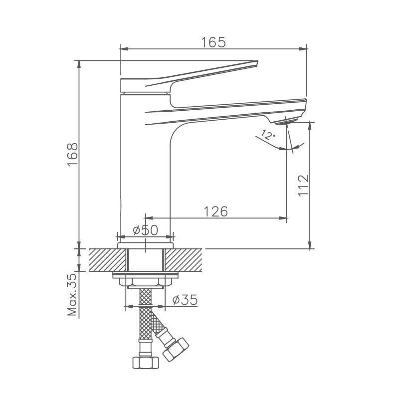 Смеситель для раковины Haiba HB10572 хром