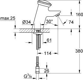 Смеситель для раковины Grohe Contromix Public 36109000