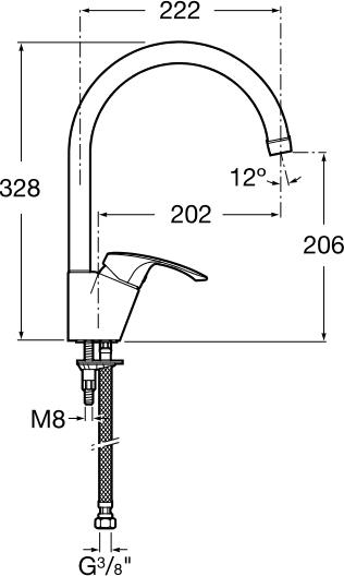 Смеситель для кухни Roca Monodin 5A8407C00