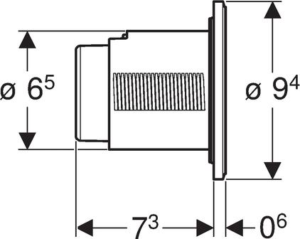 Кнопка смыва Geberit Type 10 116.055.KK.1, белый/золото