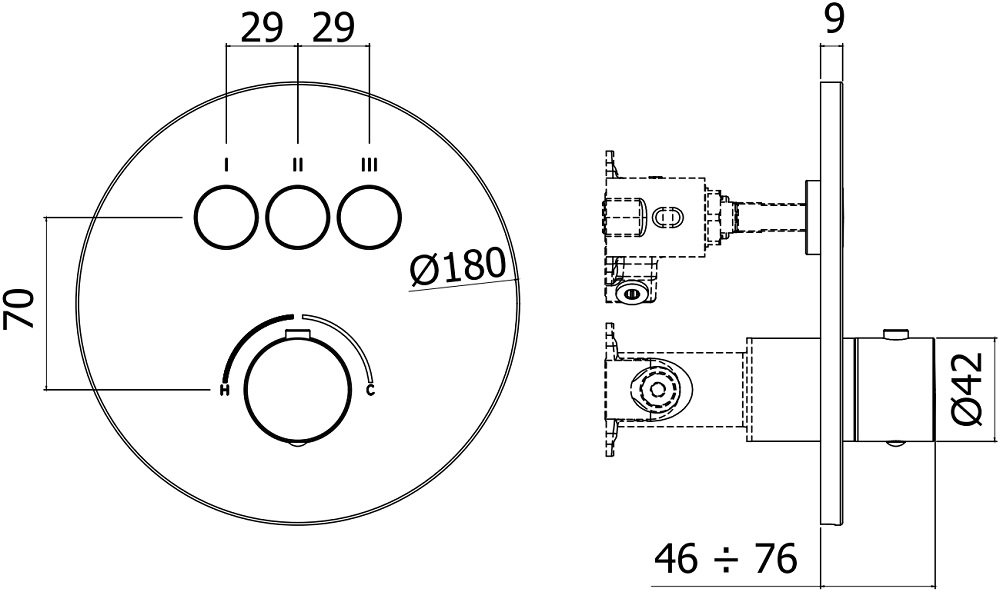 Смеситель для душа Paffoni Compact Box CPM019HGSP золото