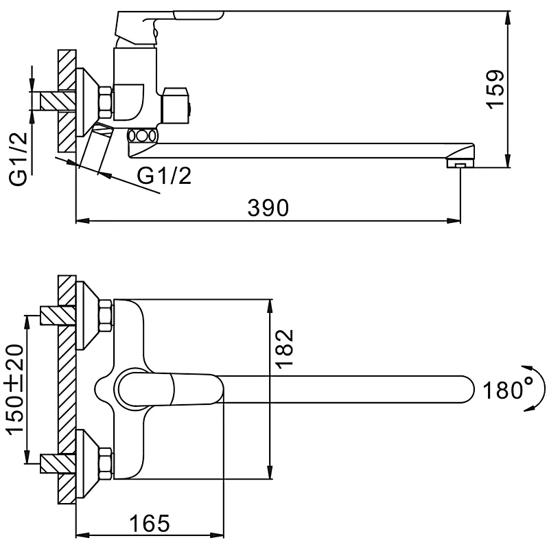 Смеситель для ванны c душем Frap F2234 белый, хром