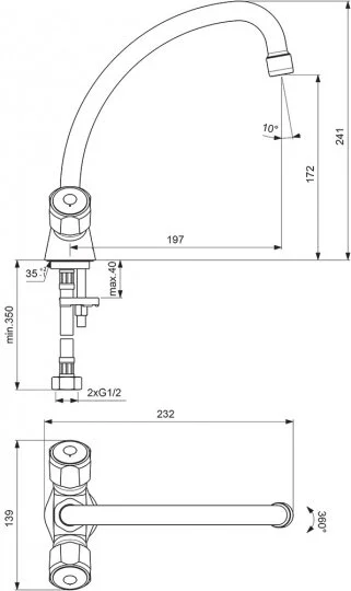 Смеситель для кухни Vidima Yantra BA171AA хром