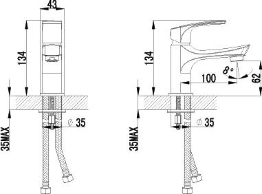 Смеситель Lemark plus Shape LM1706C для раковины