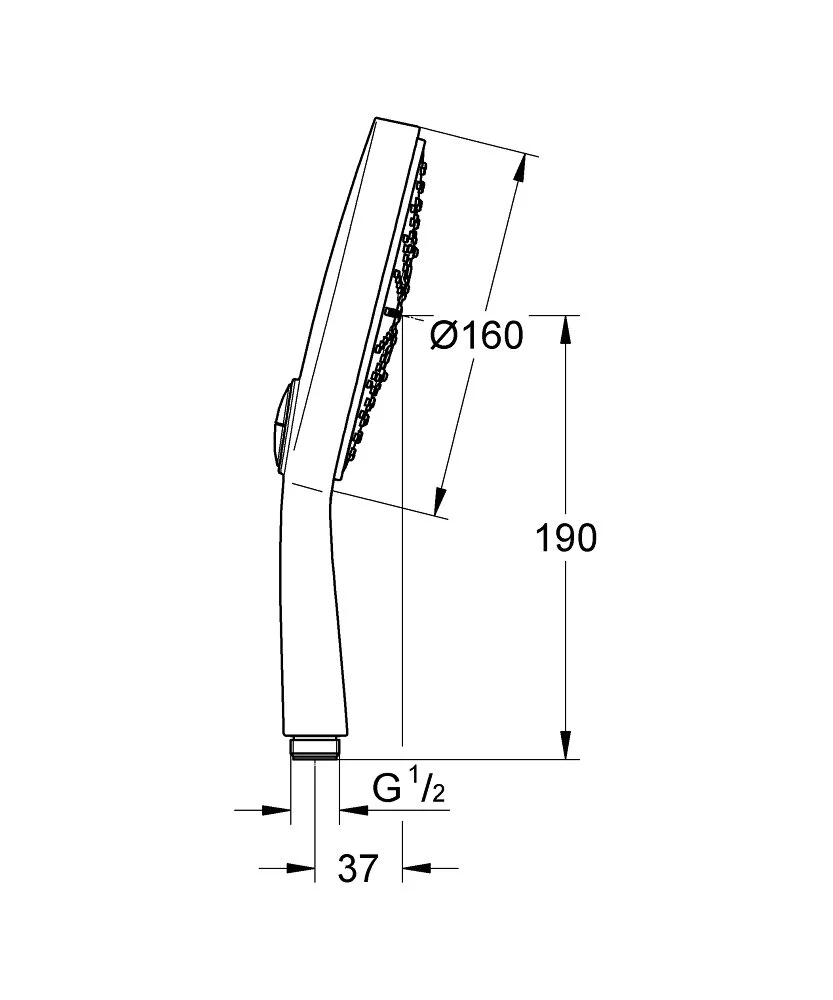 Душевая лейка Grohe Power&Soul 27667000 хром