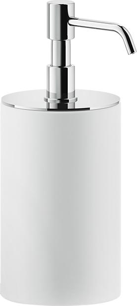 Дозатор для жидкого мыла Gessi Rilievo 59537#031, хром / белый матовый