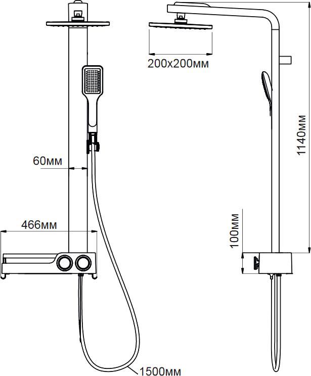 Душевая стойка Aquanet SF1706CS-1