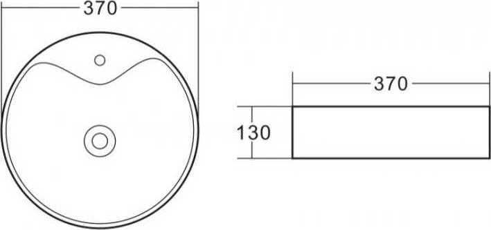 Раковина накладная 37 см Belbagno BB1400