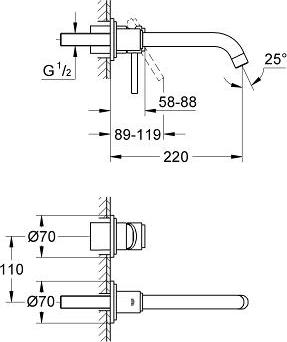 Смеситель для раковины Grohe Atrio 19918000