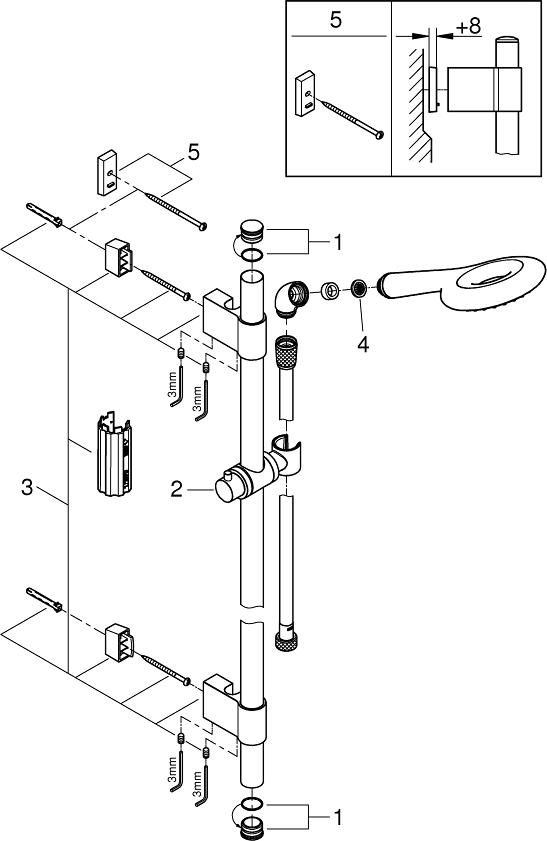 Душевой гарнитур Grohe Rainshower Icon 27379000