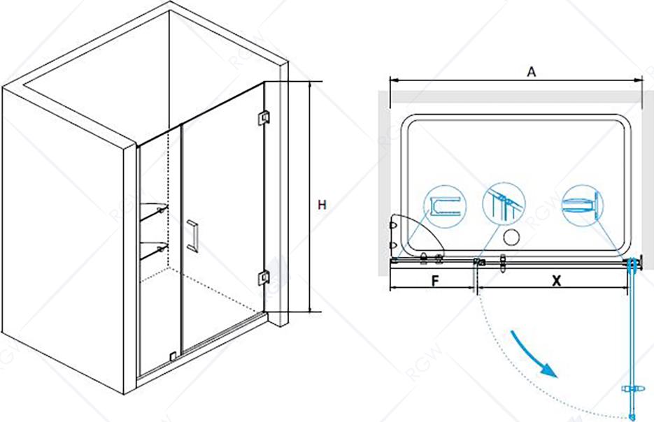 Душевая дверь RGW Hotel HO-02 90 см 01060209-11