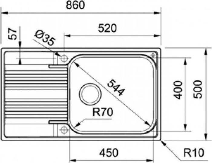 Кухонная мойка 86 см Franke Smart SRX 611-86 XL 101.0368.321, нержавеющая сталь