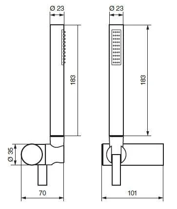 Душевая лейка Emmevi 169CR хром