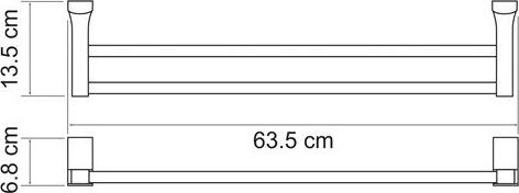 Держатель полотенец Wasserkraft Leine 5040