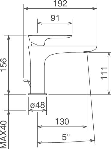 Смеситель La Torre Laghi 44001CS.CR с донным клапаном для раковины