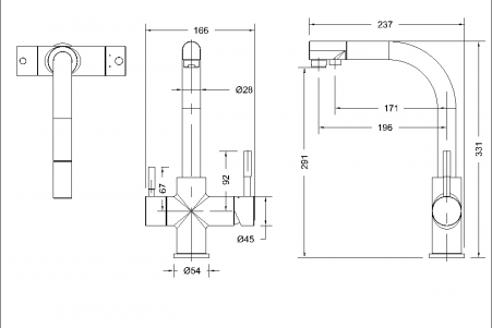 Смеситель Bravat Palace F729261CP-RUS для кухонной мойки