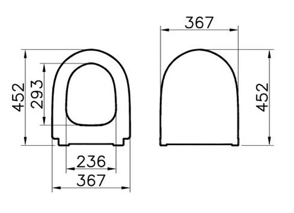 Подвесной безободковый унитаз Vitra Sento 7748B001-0101 крышка микролифт, белый матовый