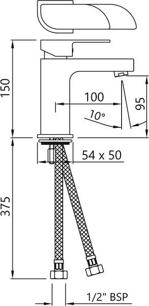 Смеситель для раковины Jaquar Alive ALI-CHR-85011B, хром