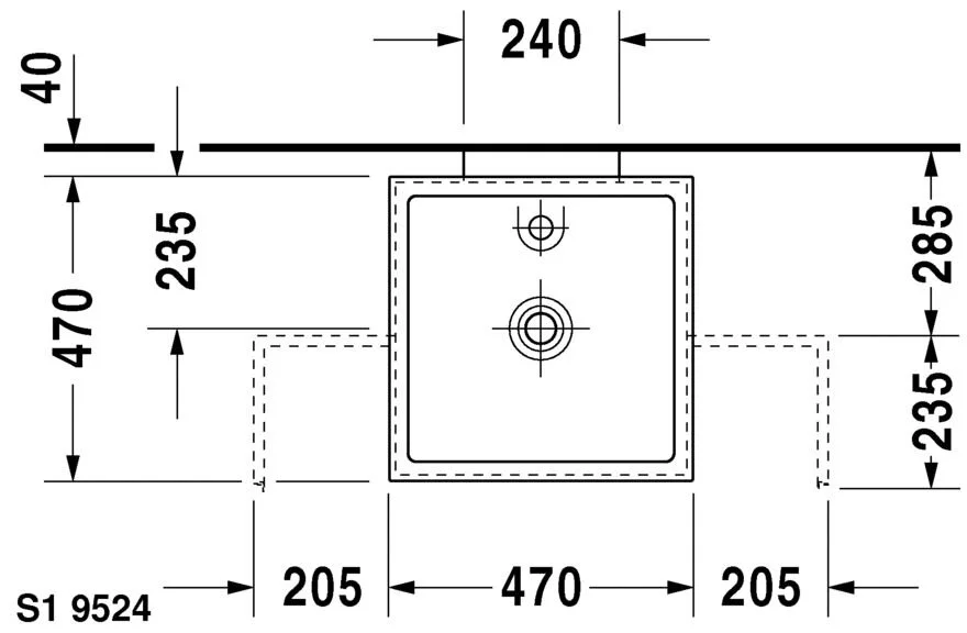 Раковина накладная Duravit Starck 1 387470000 белый