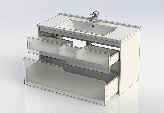 Тумба с раковиной Aquanet Модена 100 00212664 белый