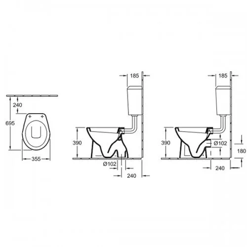 Напольный унитаз Villeroy&Boch O.novo 7618 0101