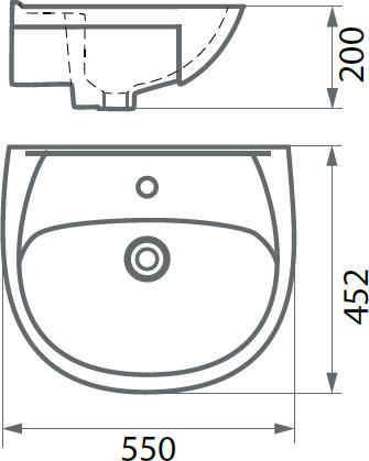 Тумба с раковиной Aqualife Design Гент 55