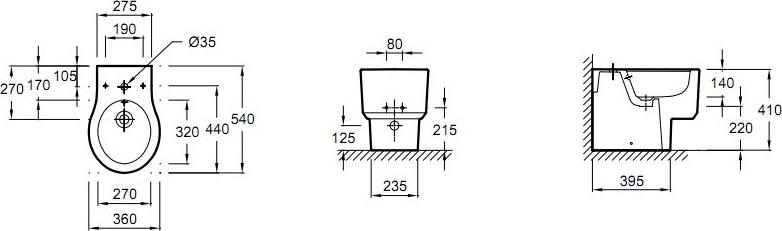 Напольное биде Jacob Delafon Formilia E4794-00