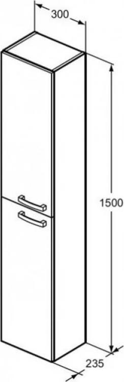 Шкаф-пенал 30 см Ideal Standard Tempo E3243OS, дуб