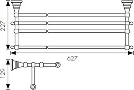 Полка для полотенец Kaiser Arno KH-4209, бронза