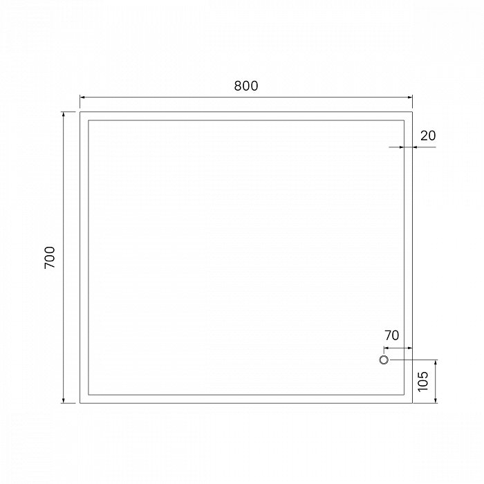 Зеркало Iddis Brick BRI8000i98