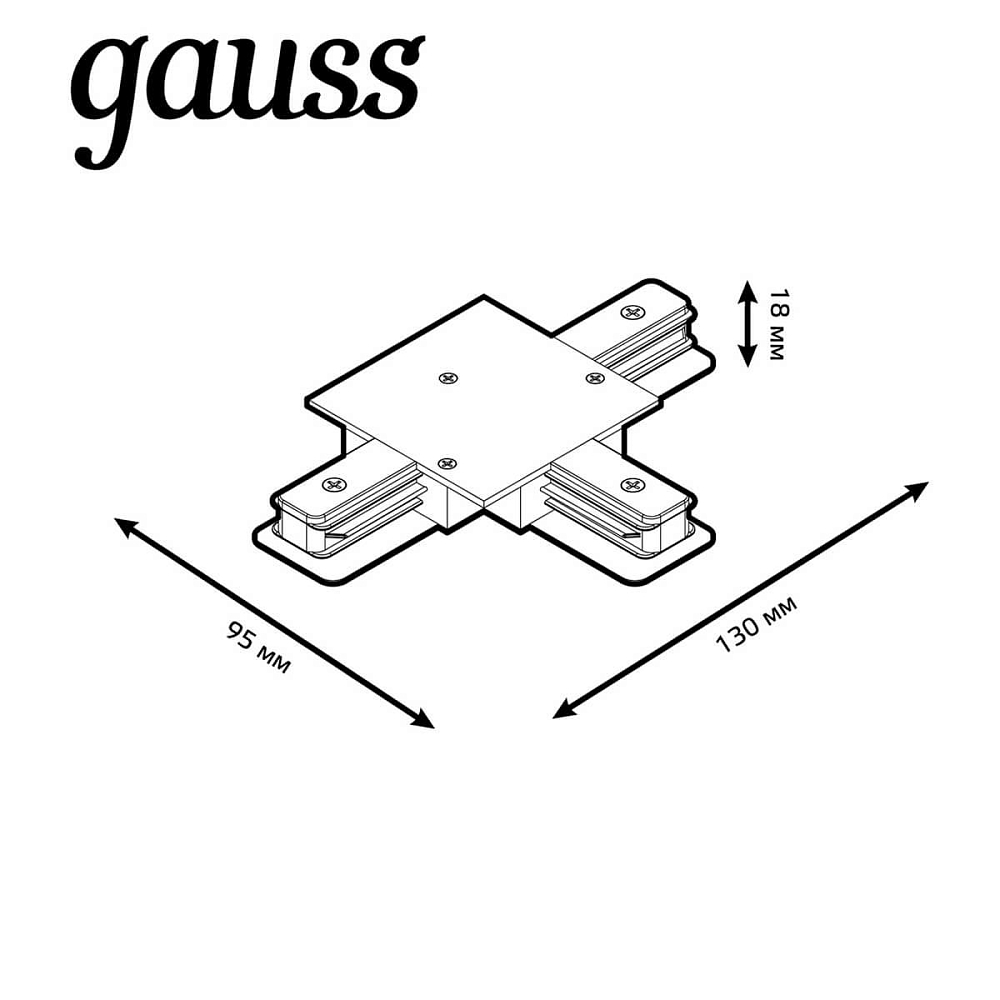 Коннектор T-образный Gauss TR136